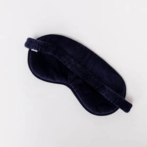 Elizabeth Scarlett Gold Palm Navy Eye Mask